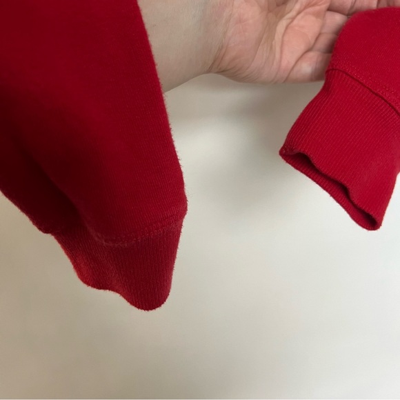 Tommy Hilfiger Cropped Sweatshirt Hoodie Red White Blue athletic 90s Style XS - Picture 6 of 9